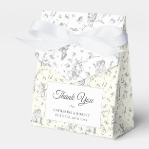 Ballotins Élégant Chic Vintage Gris Anges Toile Mariage