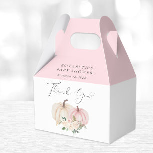 Ballotins Élégant Citrouille Floral Baby Girl Douche Merci