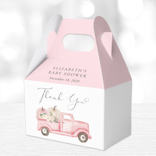 Ballotins Élégant Citrouille Floral Baby Girl Douche Merci (Créateur téléchargé)