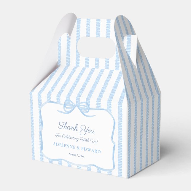 Ballotins Elégant Coquette Wedding shower bleu clair Bow (Verso)