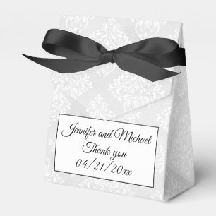 Ballotins Elegant Damask Personnaliser les noms Bow Cravate 
