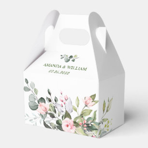 Ballotins Elégant Eucalyptus Blush Rose Mariage de verdure