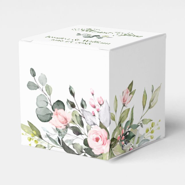 Ballotins Elégant Eucalyptus Blush Rose Mariage floral (Verso)