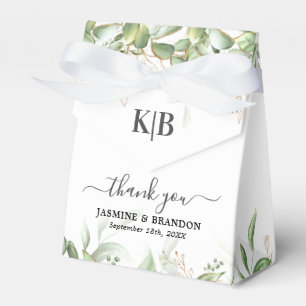 Ballotins Elégant Eucalyptus Mariage Favor Box