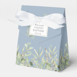 Ballotins Élégant feuillage vert baptism poussiéreux bleu