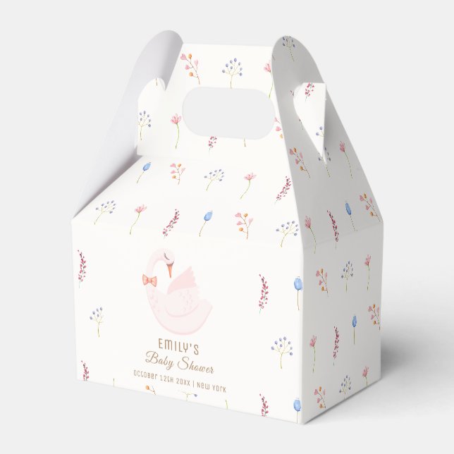 Ballotins Élégant Fleur sauvage Princesse Swan Girl Baby sho (Verso)