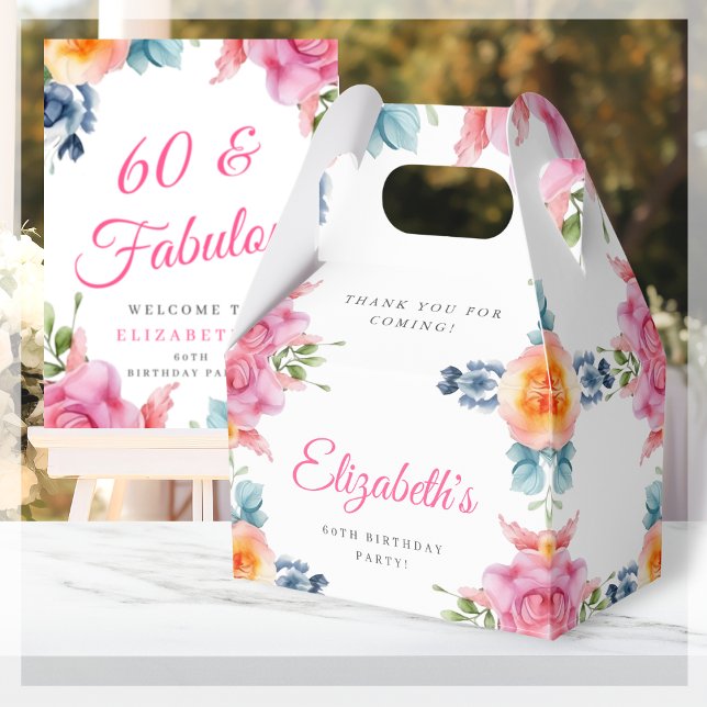 Ballotins Élégant Floral 60e anniversaire Ballotin (Créateur téléchargé)