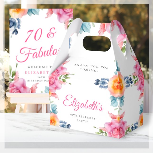 Ballotins Élégant Floral 70e Ballotin d'anniversaire (Créateur téléchargé)