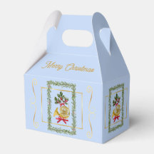Elegant French Horn Christmas Light Blue