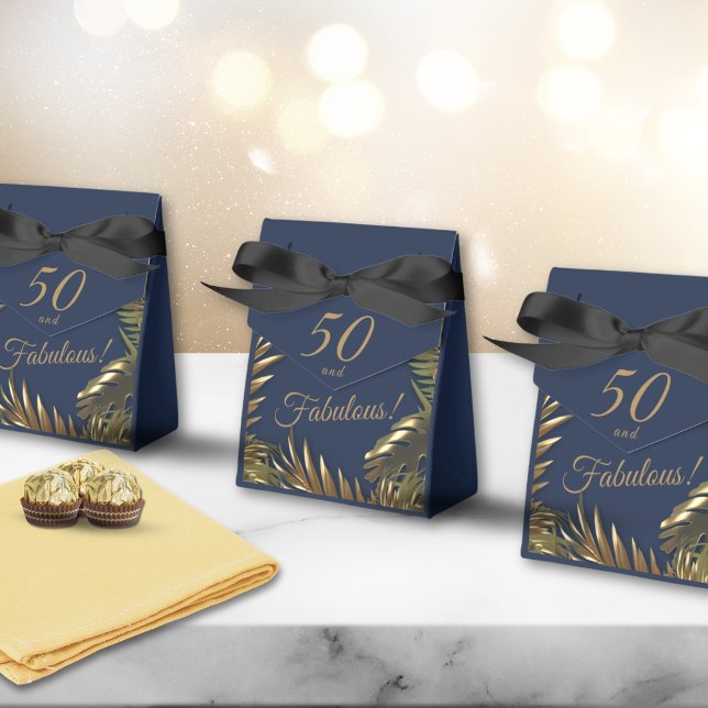 Ballotins Elégant Gold Blue 50 Fabuleux Anniversaire grand c (Créateur téléchargé)