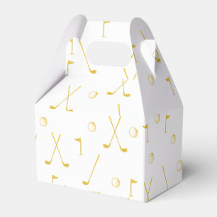 Ballotins Elégant Gold Motif Golfer Blanc