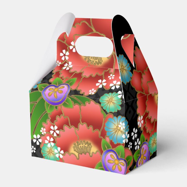 Ballotins Elegant Japanese pattern Favor Box (Verso)