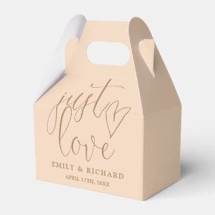 Ballotins Élégant Juste Amour Coeur Soft Peach Mariage Favor