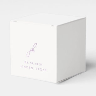 Ballotins Élégant Lilac Script Monogram Mariage