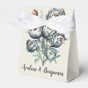 Ballotins Elégant mariage Bouquet vert et gris