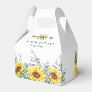 Ballotins Élégant Mariage cadeau de tournesol Eucalyptus Flo
