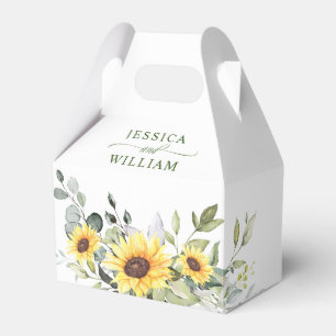 Ballotins Élégant Mariage cadeau de tournesol Eucalyptus Flo