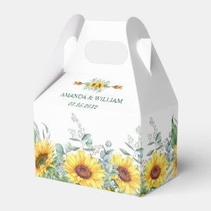 Ballotins Élégant Mariage cadeau de tournesol Eucalyptus Flo