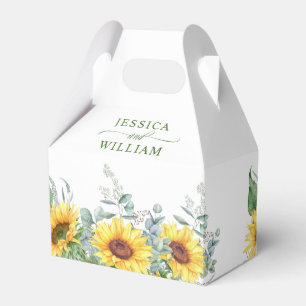 Ballotins Élégant Mariage cadeau de tournesol Eucalyptus Flo