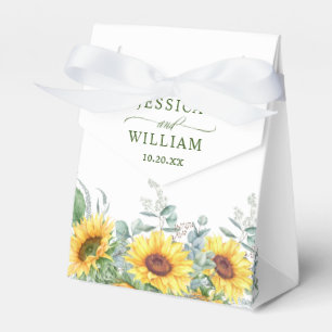 Ballotins Élégant Mariage cadeau de tournesol Eucalyptus Flo