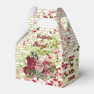 Ballotins Elégant Mariage campagnard Rose roumain de Bourgog