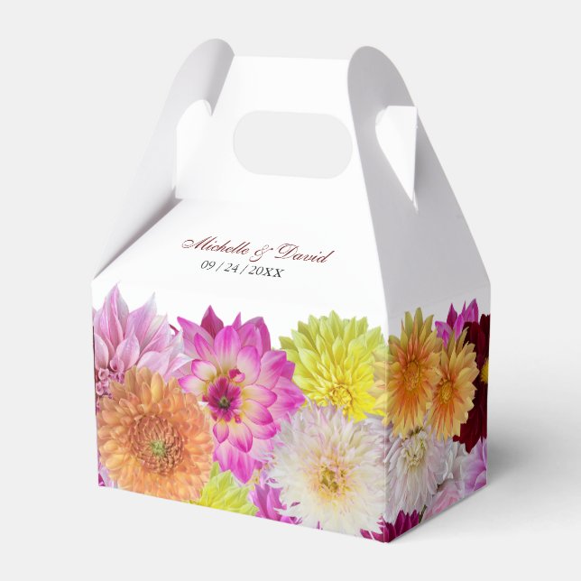 Ballotins Élégant Mariage Dahlia Florals (Verso)