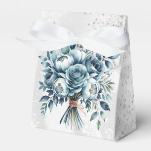 Ballotins Elégant Mariage de bouquet bleu bleu argent Dusty
