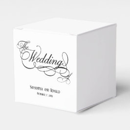 Ballotins Élégant Mariage de calligraphie blanche