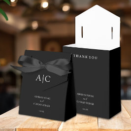 Ballotins Élégant Mariage de monogramme noir