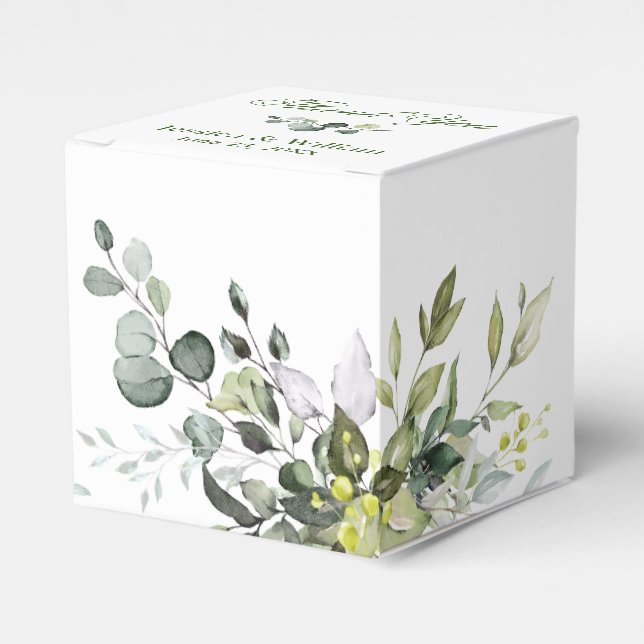 Ballotins Élégant mariage de verdure à l'aquarelle d'eucalyp (Verso)