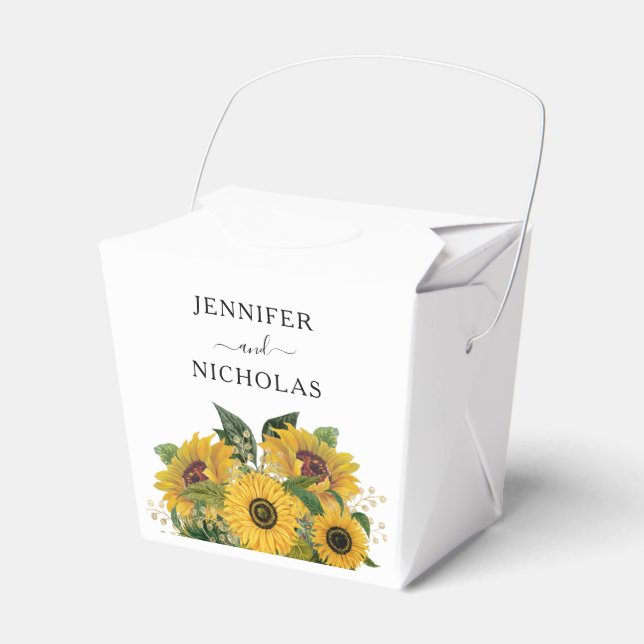 Ballotins Élégant Mariage floral de tournesol (Verso)