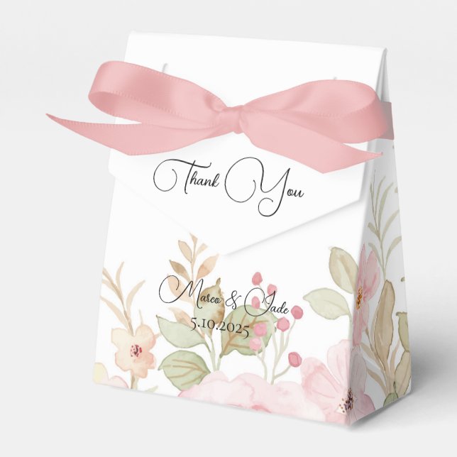 Ballotins Élégant Mariage floral Mariage personnalisé (Verso)