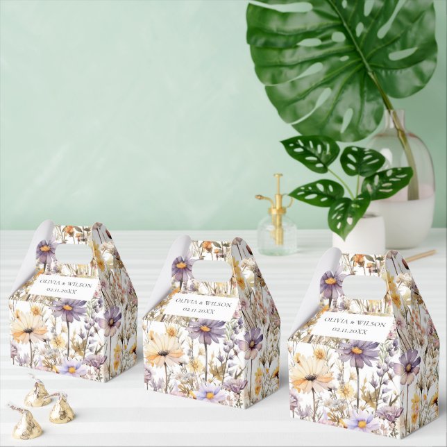 Ballotins Élégant Mariage floral violet clair (Multiple)