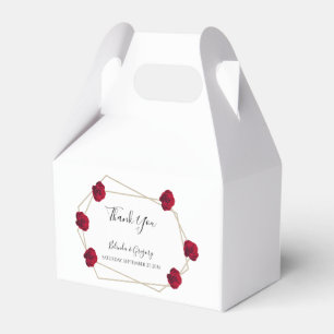 Ballotins Élégant Mariage géométrique rouge rose