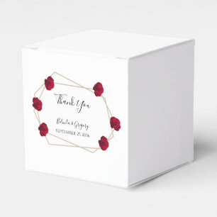 Ballotins Élégant Mariage géométrique rouge rose
