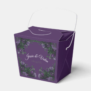 Ballotins Élégant mariage gothique floral pourpre