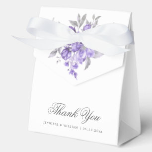 Ballotins Élégant Mariage Merci Fleur Rustique Violet 