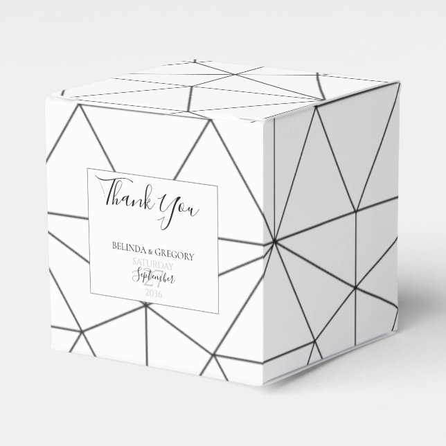 Ballotins Élégant Mariage Motif géométrique (Verso)