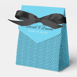 Ballotins Élégant Mariage noir et bleu Turquoise