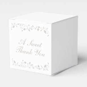 Ballotins Elégant mariage Tan Floral Library Merci