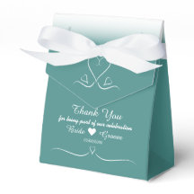 Élégant Mariage Turquoise personnalisé Ballotin de