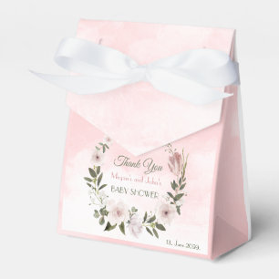 Ballotins Élégant Merci de Baby shower rose