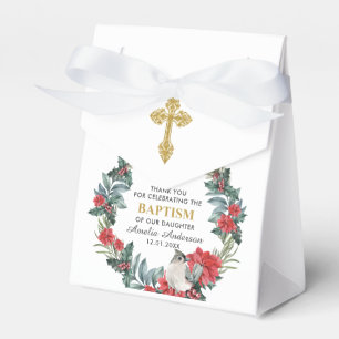 Ballotins Élégant Merci de baptême d'hiver Holly Berry