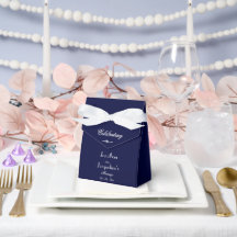Elégant Merci Favor Marine White Chic Mariage