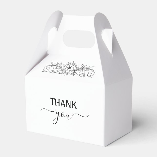 Ballotins Élégant minimaliste moderne mariage Favor Box (Verso)