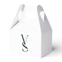 Élégant Monogramme Ballotin noir et blanc