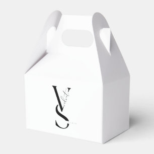 Ballotins Élégant Monogramme Ballotin noir et blanc