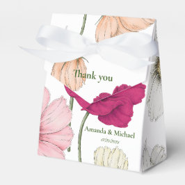 Ballotins Élégant Monogramme Blanc Rose Fleurs Mariage de ru