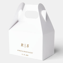 Ballotins Elégant Monogramme Brown Mariage Faveur