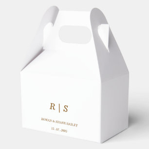 Ballotins Elégant Monogramme Brown Mariage Faveur
